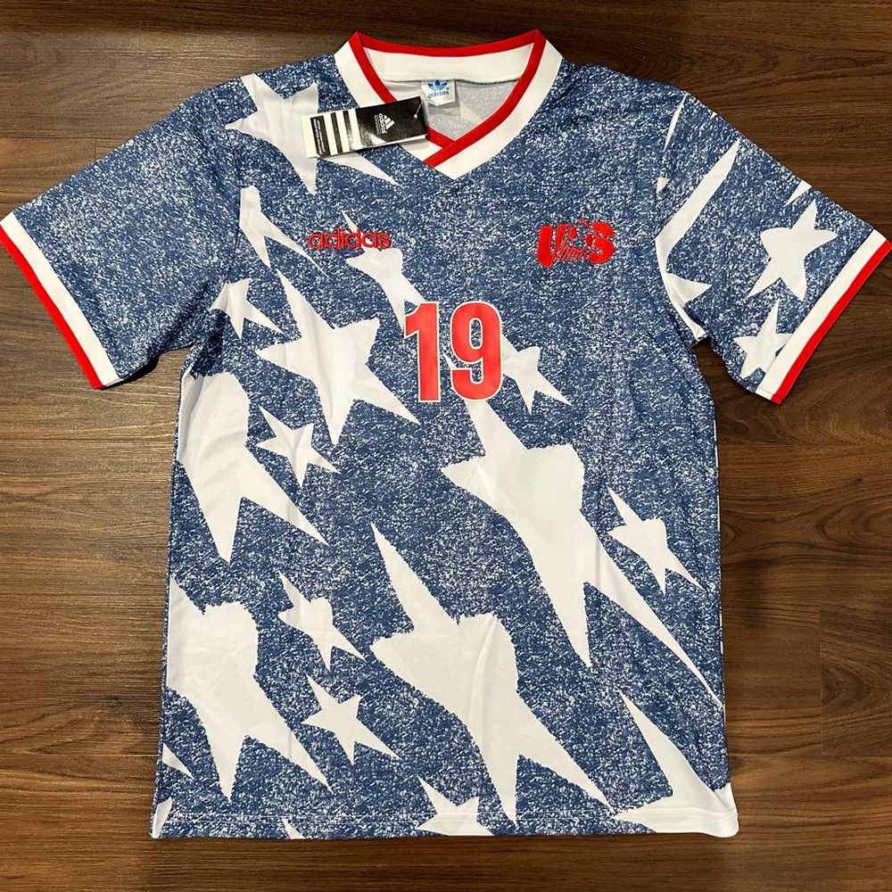 Adidas USMNT USA Claudio Reyna World Cup 1994 Soccer Football Jersey